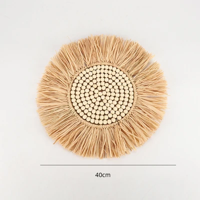 Wall decoration wooden beads 40cm