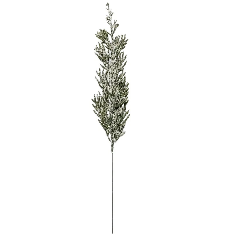 Cross-Border Hot Selling Christmas Simulation Snowflake Pine Needle Branch Feel Material Table Ornaments Home Decoration Christmas Tree Plug-In
