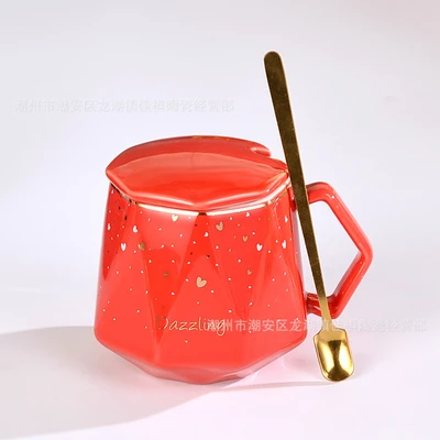 Red color star pattern random mix