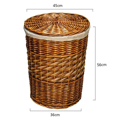 Brown, large, with lid