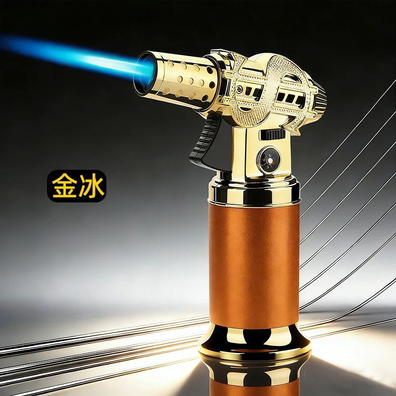 Outdoor Barbecue Portable Torch High-Temperature Flame Gun Igniter New Model High-Temperature Household Windproof Lighter for Moxibustion and Cigar Lighting
