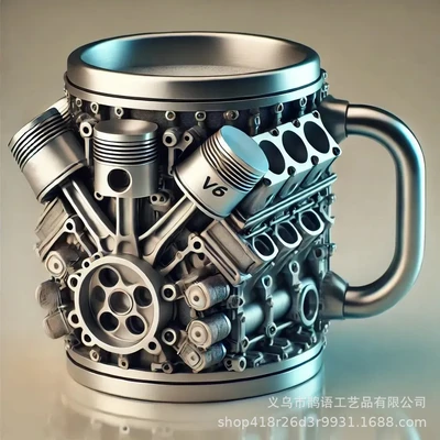 V6 stainless steel silver cup