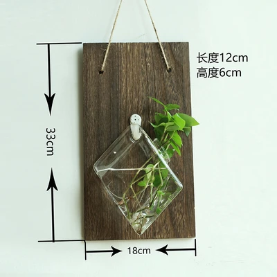Wooden Diamond Vase