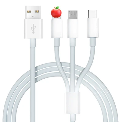 Round wire three-in-one fast charging cable [without packaging]