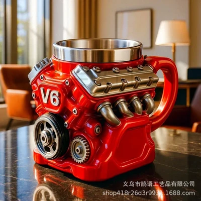 V6 stainless steel red cup