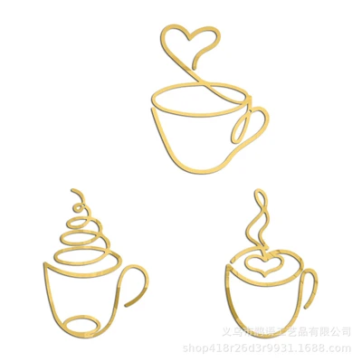 Coffee gold wall hanging three-piece set