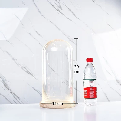 15*30 glass cover wood base