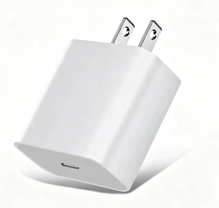 Cross-border charging adapter, compatible with iPhone 18 charger, cherry red, 20W Apple charger, European and American standard set