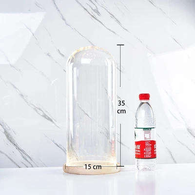15*35 glass cover wood base