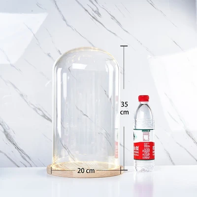 20*35 glass cover wood base