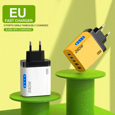 240W—2U+3C charger—European standard black