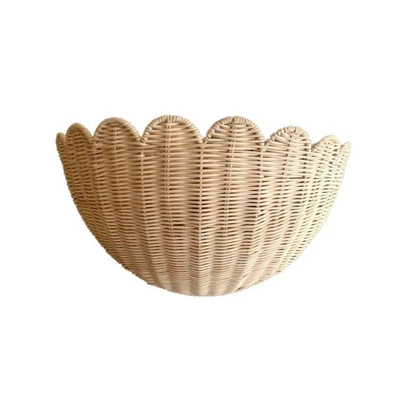 Imitation rattan wall hanging decorative basket small size 36*20cm
