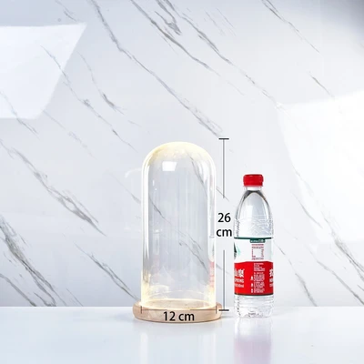 12*26 glass cover wood base