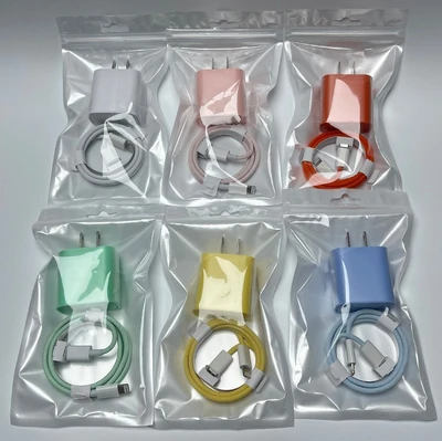 35W actual 35W Macaron US standard charger + C to Apple braided data cable 1m (packaged in a pearlescent bag) assorted colors random