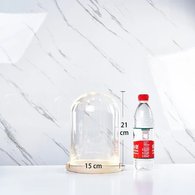 15*21 glass cover wood base