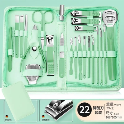 Newly upgraded 22-piece set for nail grooves - the secondary sharpening is sharper