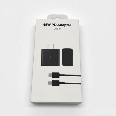 Samsung 45w us plug charger kit [us plug charger + n20 2m kit] [with packaging]