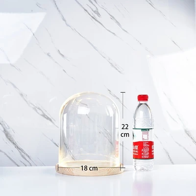 18*22 glass cover wood base