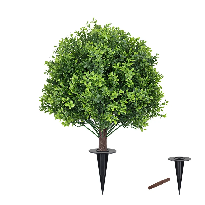 Factory Popular Simulated Boxwood Green Plant Floor Potted Plant Ball-Shaped Green Plant Ornaments Courtyard Corridor Garden Decoration