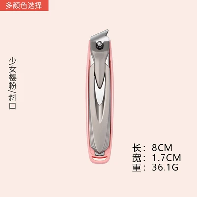 Girly pink slanted nail clippers