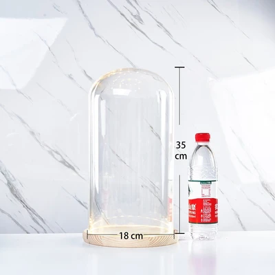 18*35 glass cover wood base