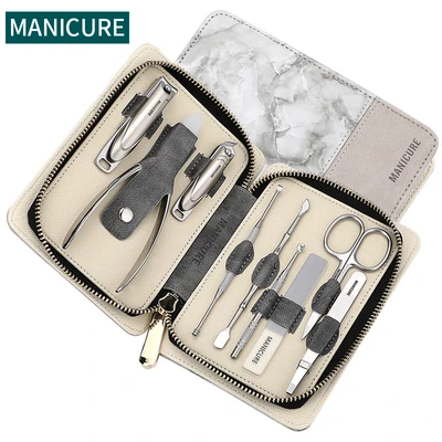 Gray marble pattern 9-piece set