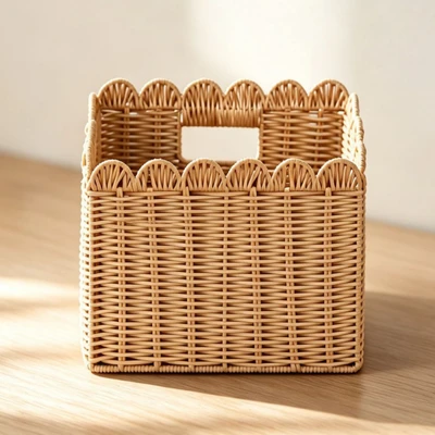 Large imitation rattan hanging basket 30*14*30CM