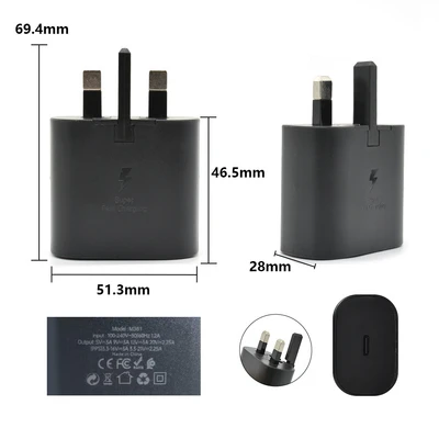 Samsung 25w charger [uk standard bare head]