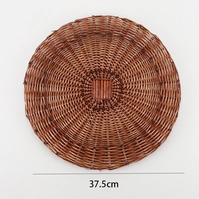 Wicker wall decoration brown red 37.5cm