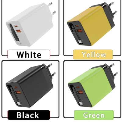 European standard/single-port [65W] A+C gallium nitride charger – bare unit