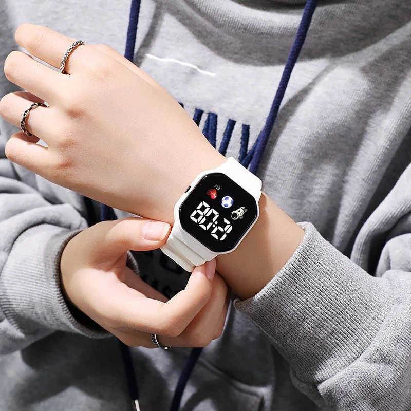 Electronic form button simple watch student watch