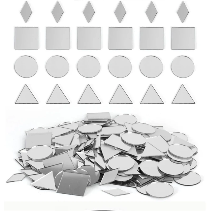 Manufacturer Wholesale Amazon Three-Dimensional Mirror Rhombus Combination Decorative Stickers Living Room Bedroom Tv Sofa Background Wall Stickers