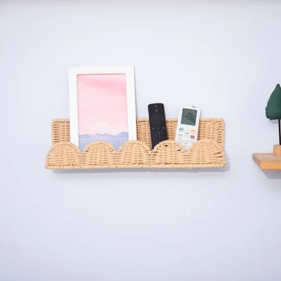 Plastic rattan wall-mounted storage