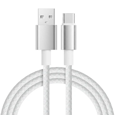 Usb-c aluminum shell braided cable [white]