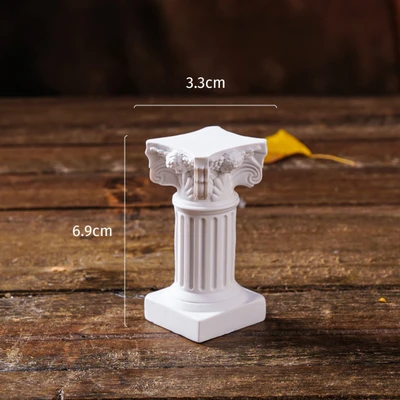 6.5cm roman column small white