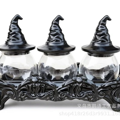 Witch hat 3 jars (with base)