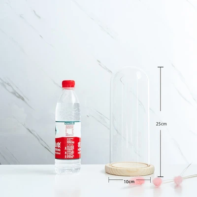 10*25 glass cover wood base