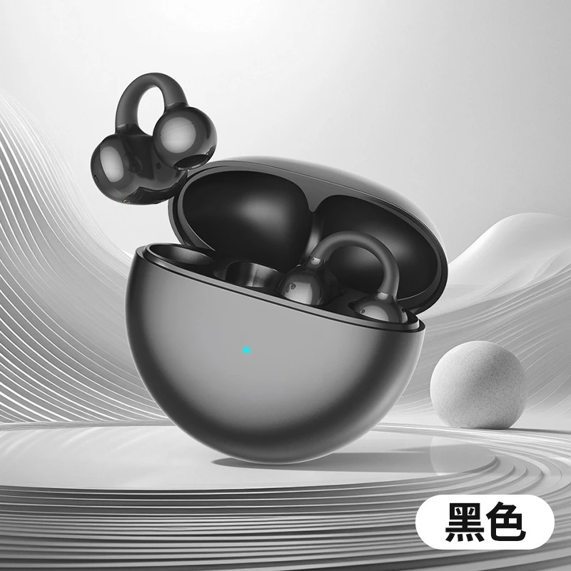 New Wireless Bluetooth Headset, Noise Reduction, Ear Clip Type, Bone Conduction, Non-In-Ear Sports Headset, Panoramic Sound Effect, Long Battery Life