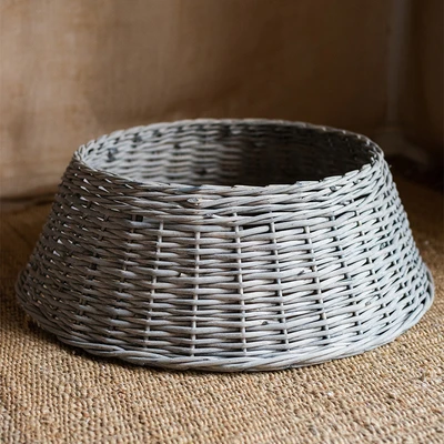 Wicker christmas tree skirt