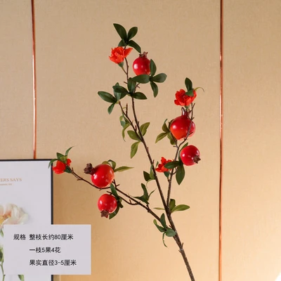 Five fruit with flowers red pomegranate