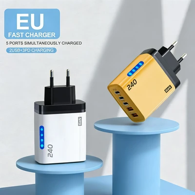 [European standard] 240 [with light] 2U+3C charging adapter