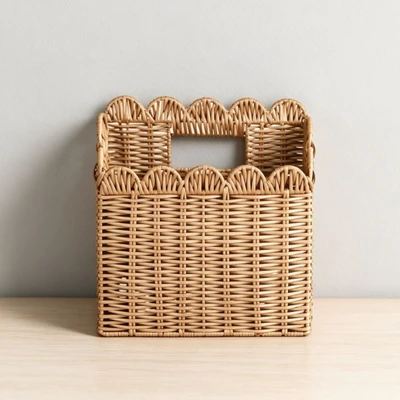 Imitation Rattan Hanging Basket Small Size 25*9*27CM