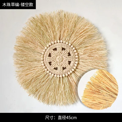 Wood beads straw hollow