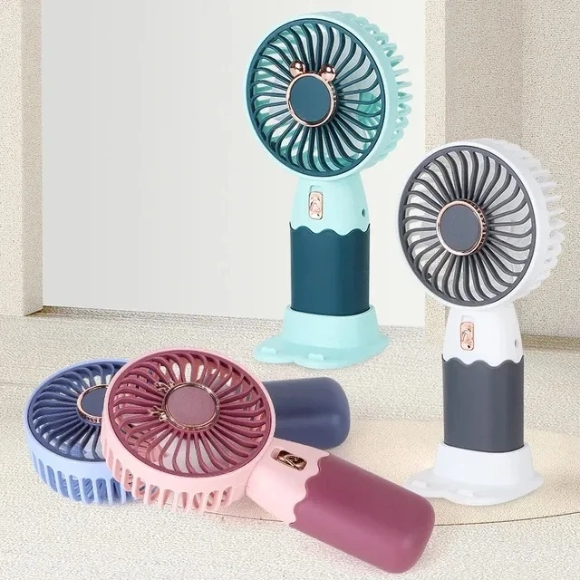 USB Rechargeable Mini Desktop Fan – Cute & Portable Cooling Fan