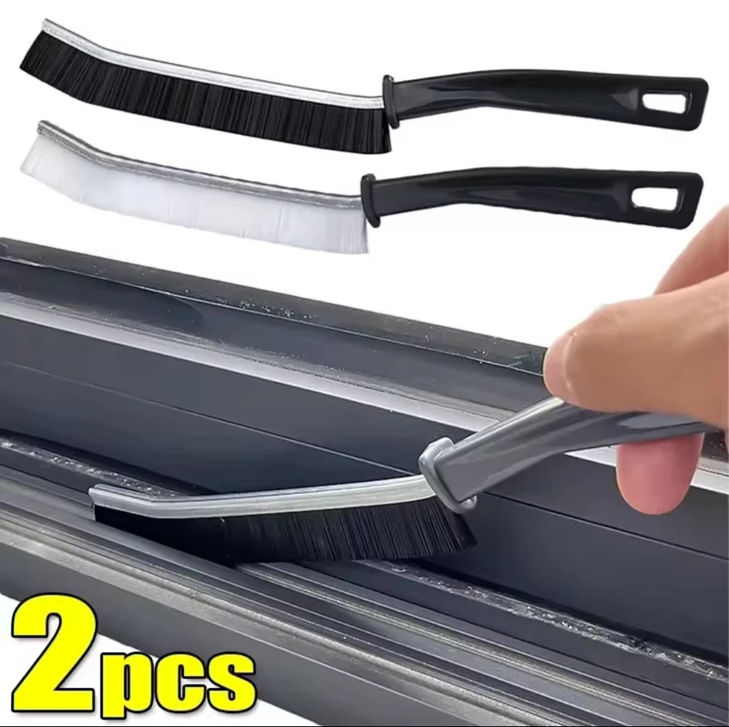 2Pcs Grout Cleaning Brush Set – Durable Hard Bristle Scrubber for Tile Gaps, Shower, Floor, Toilet & Kitchen Corners