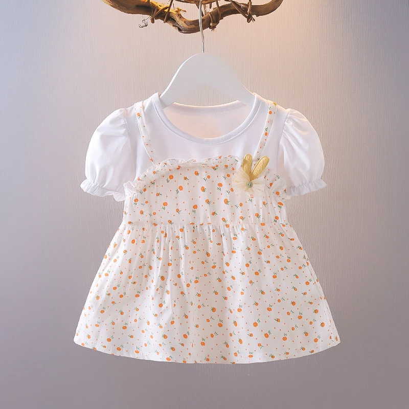Girls' Short-Sleeved Dress Summer