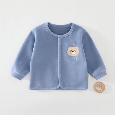 X10051-Blue Bear-Fleece-lined Cardigan