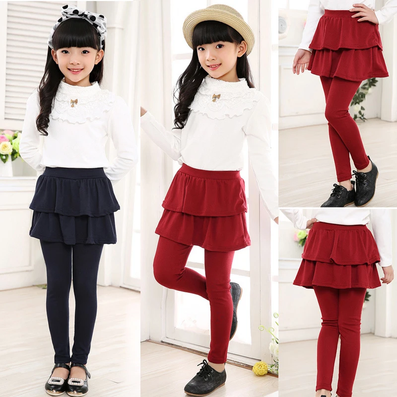 Spring and Autumn skirt pants Multi-color elastic pants girls baby Korean skirt children's clothing