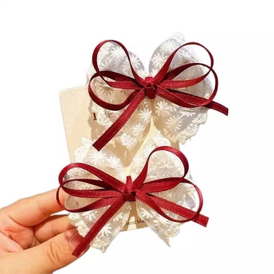 3 # Red lace bow [one]