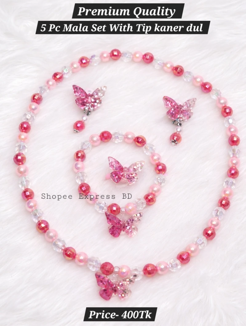 New Children's Necklace Bracelet Mermaid Princess Jewelry Set Cute Cartoon Necklace Girls Baby Necklace